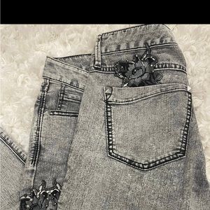 EXPRESS - Studded jean with appliqué - Size 10